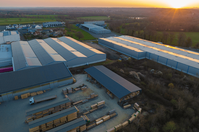warehouses from above
