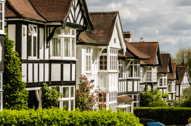 a row of houses, property conveyancing